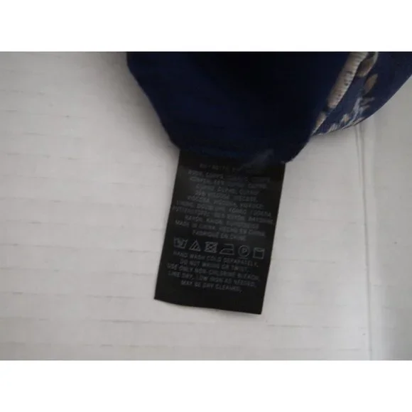 ett:twa Anthropologie Womens Paisley Jumpsuit S Navy Blue Floral Wide Leg - Picture 11 of 11